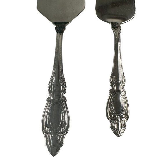 Reed & Barton GWYNETH Stainless Steel Pie Server and Lasagna Server Set of 2 - Picture 2 of 9